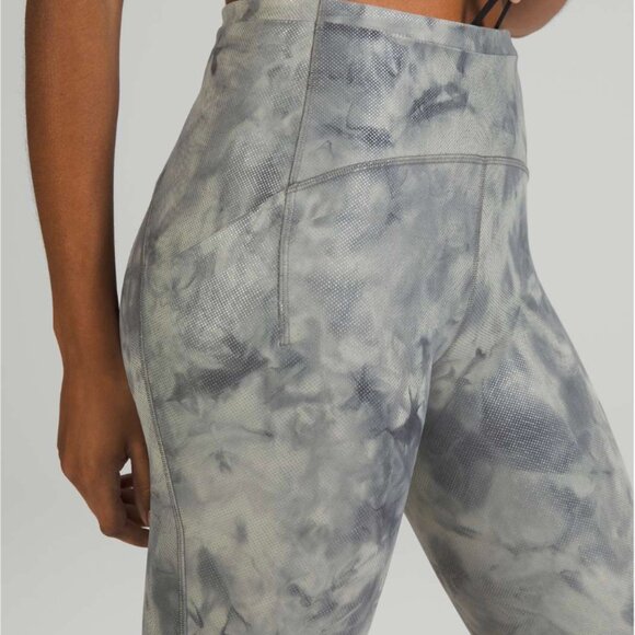 Lululemon Seawheeze Swift Speed High-Rise Crop 21" Elation Foil Diamond Dye Gunm - Picture 12 of 13